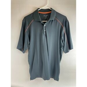 Tommy Armour Polo Shirt Men's Size S Gray 1/4 Button Up Short Sleeve Dri-Logic